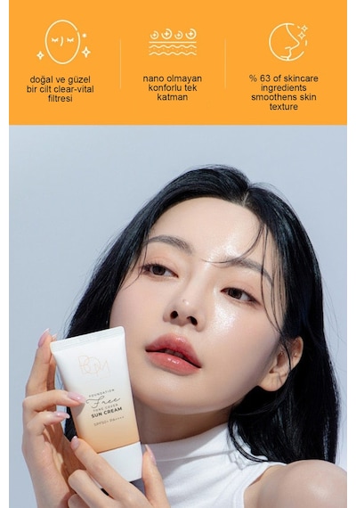Ton Eşitleyici Vegan Güneş Kremi Foundatıon Free Tone Cover Sun Cream Spf50 Pa