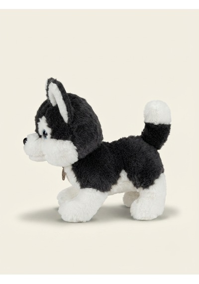 Peluş Kurt Köpeği-35 Cm Gri-beyaz