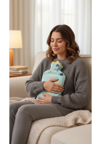 Tam Kılıflı Sıcak Su Torbası 1.8l - Peluş Kılıflı Termofor Renkli