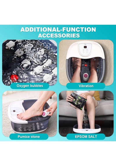 Ecarbme Isı Kabarcıkları Ve Titreşim Masajı Ve Jetleri İle Ayak Spa Banyosu Masajı, 453.6g Çay Ağacı Yağı Ayak Islatma Epsom Tuzu, 22 Silindirli Ayak Sağanak, Hızlı Isıtma, Ayarlanabilir Sıcaklık Ecarbme Isı Kabarcıkları Ve Titreşim Masajı Ve Jetleri İle Ayak Spa Banyosu Masajı, 453.6g Çay Ağacı Yağı Ayak Islatma Epsom Tuzu, 22 Silindirli Ayak Sağanak, Hızlı Isıtma, Ayarlanabilir Sıcaklık