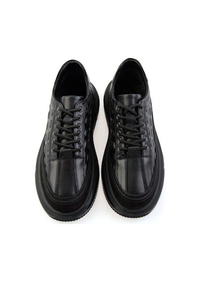 Bambi Siyah Hakiki Deri Erkek Sneaker E01080219003 Siyah