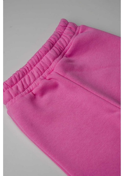 Heyadventure Kız Çocuk Jogger Eşofman Altı 3 İplik Şardonlu Cepli Paçası Kaşkorseli Pembe