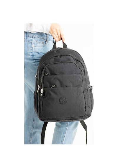 Su Geçirmez Kumaş Mega Unisex Okul Çanta Siyah