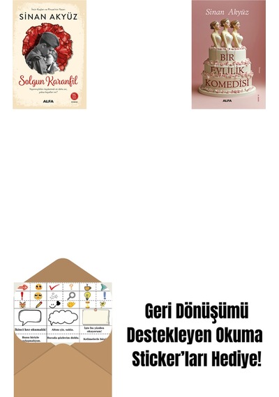 Solgun Karanfil + Bir Evlilik Komedisi + Okuma Sticker'ları