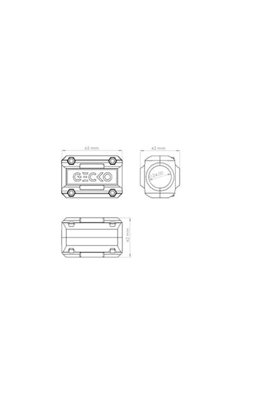 Motosiklet Koruma Demiri Takozu Gecko Universal Kare 65 Mm Beyaz Renk