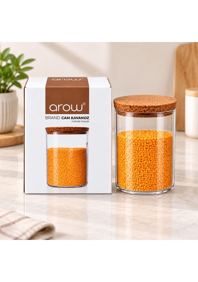 Küçük Cam Kavanoz 800 Ml Altın