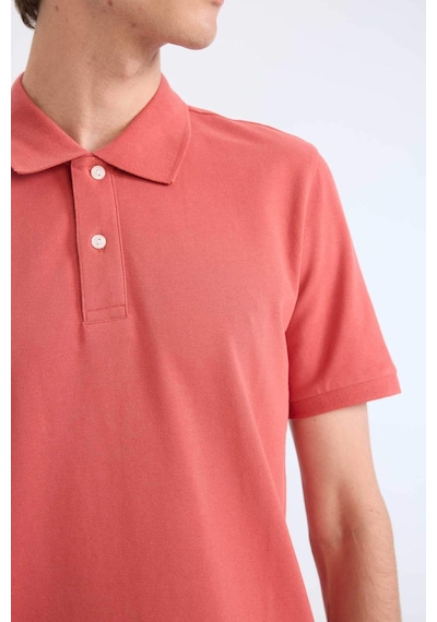 DeFacto %100 Pamuk Regular Fit Polo Yaka Kısa Kollu Basic Düz Pike Kumaş Tişört C1293AX25SPOG368