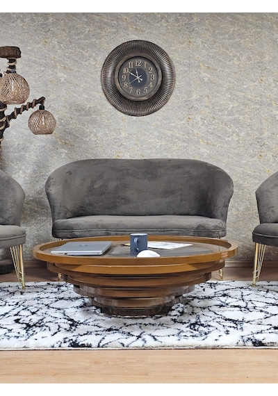 Zafir Teddy Takım Gold Kaplama Telli Ayak Çay Seti Koltuk - Berjer , Balkon, Salon, Ofis Kahverengi Zafir Teddy Takım Gold Kaplama Telli Ayak Çay Seti Koltuk - Berjer , Balkon, Salon, Ofis Kahverengi