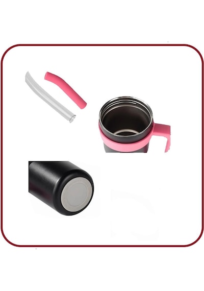 Dodge Trekking Çelik Termos Mug 750ml Siyah Siyah