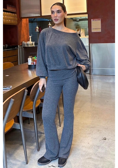Seeh Antrasit Bluz Pantolon İkili Takım Sh314 Standart
