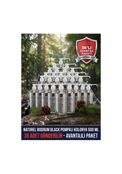 Black Amber Vanilya Kolonyası 500 Ml Pompalı Sprey Başlıklı 36'lı Paket 80 Kurumsal Eko Koli