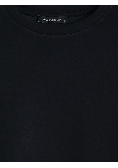 Lcw Everyday Siyah Oversize Soft Touch Kadın Sweatshirt