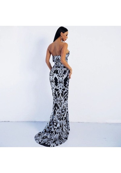 Fashion Cocktail Uzun Kuyruklu Payet Pul Işleme Straples Balık Model Esnek Abiye Nişan Davet Elbise Lame Fashion Cocktail Uzun Kuyruklu Payet Pul Işleme Straples Balık Model Esnek Abiye Nişan Davet Elbise Lame