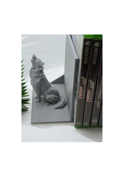 Dekoratif Kurt Kitaplık Tutucu, Kitap Tutucu, Kitap Standı