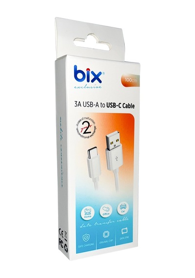 Bix BX-UC03C 3A Type-C 1M Data Şarj Kablosu