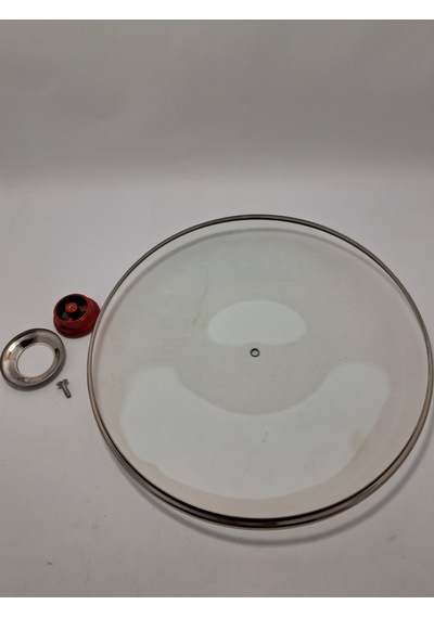 Cam Kapak 32 Cm Ve Kırmızı Elma Şekeri Kulp