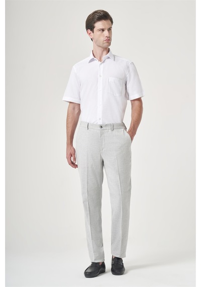 İmza Gri Yan Cep Comfort Fit Pamuklu Chino Pantolon 1003260167