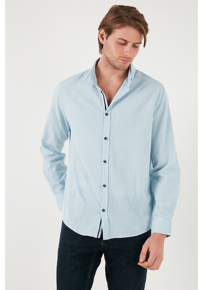 Buratti Pamuklu Regular Fit Düğmeli Yaka Erkek Gömlek Cf20S111871 Açık Mavi