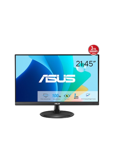 Asus Vp227hf 21,45&amp Quot 1ms, 100hz, Full Hd, Hdmı, Vga, Va Led, Çerçevesiz Tasarım, Düşük Mavi Işık, Freesy