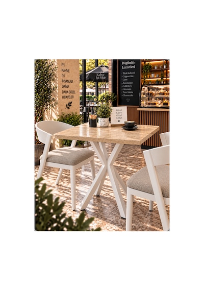 Kalınlaştırmalı Mutfak Cafe Balkon Bahçe Restoran Yemek Masası 70x70 Beyaz Traverten Kare Traverten - Beyaz Traverten - Beyaz Kalınlaştırmalı Mutfak Cafe Balkon Bahçe Restoran Yemek Masası 70x70 Beyaz Traverten Kare Traverten - Beyaz Traverten - Beyaz