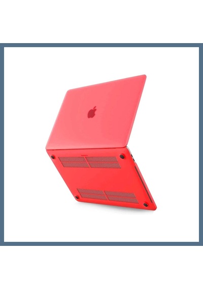 Buradabulabilirsin Macbook Uyumlu Pro 13 2020 Macbook Uyumlu Buzlu Kapak - Kırmızı Bbz