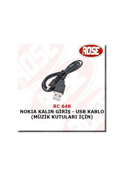 Nokıa Kalın Giriş - Usb Kablo (Müzik Kutuları Için)-Siyah