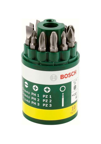 Professional Accessories Vidalama Ucu Seti, Yeşil, 10 Adet