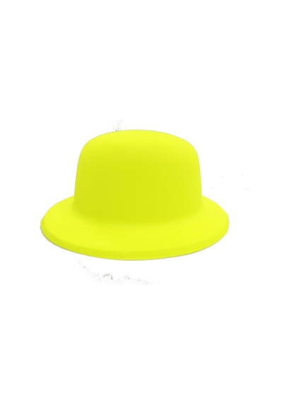 Neon Renk Plastik Melon Şapka Sarı  Renk