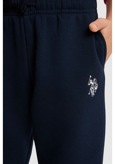 U.S. Polo Assn. Erkek Çocuk Kırmızı-lacivert Bisiklet Yaka Dikey Yazı Baskılı Eşofman Takımı 50334088-vr030