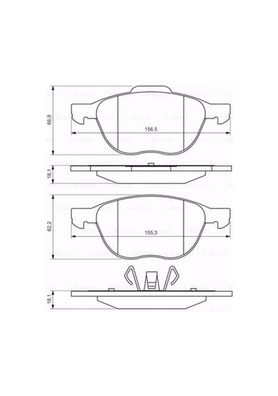 Ford Focus Ii 1.8 2005-2012 Bosch Ön Fren Balatası