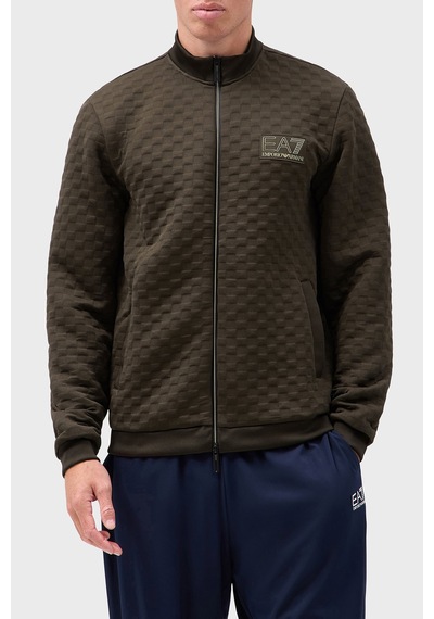 Ea7 Logolu Regular Fit Dik Yaka Fermuarlı Sweat Erkek Sweat 7m002246 Af26241 U6027 Kahve