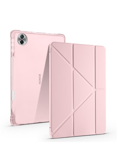 Honor Pad 10 12.1 Kılıf Tri Folding Kalem Bölmeli Katlanabilir Standlı Pu Deri Yumuşak Kapak Kapaklı Kılıf