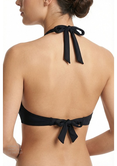 Penti  Siyah New Üçgen Twist Bikini Üstü