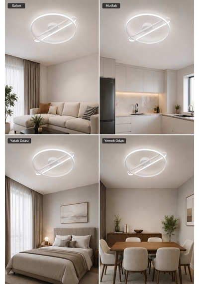 Alora Led Plafonyer Avize Beyaz Işık