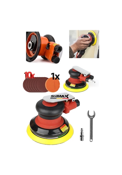 Stilmax Jet150ho Havalı Orbital Zımpara Makinesi + 150Mx10 Zımpara Stilmax Jet150ho Havalı Orbital Zımpara Makinesi + 150Mx10 Zımpara