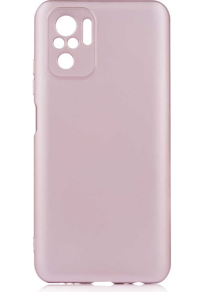 Noktaks - Poco M5s Uyumlu - Kılıf Mat Soft Esnek Premier Silikon Kapak - T24739 - Rose Gold Rose Gold