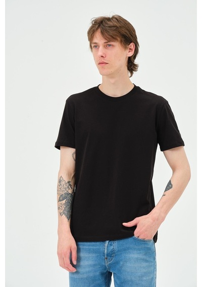 Erkek %100 Pamuk Regular Kalıp 5 Li T-shirt Paketi Siyah