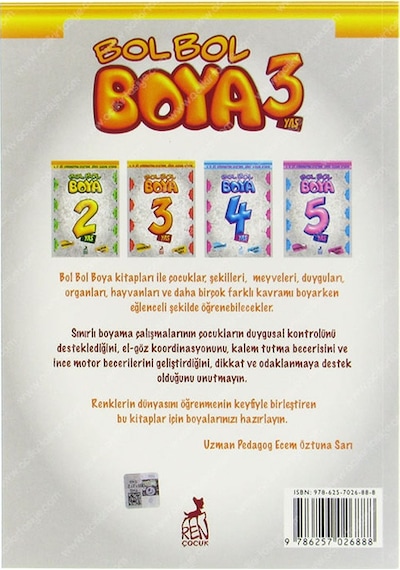 Bol Bol Boya 3 Yaş - Boyama Kitabı- Ren Kitap