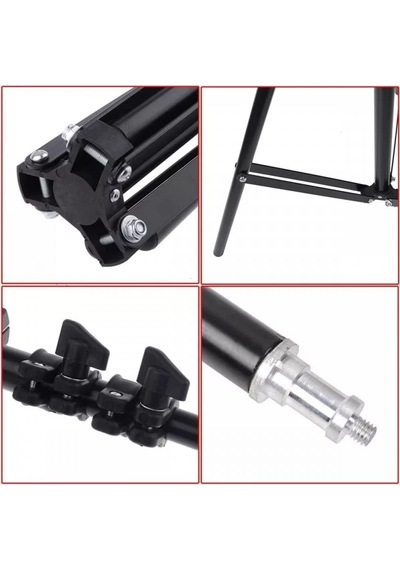 Ayrex Coverzone Tripod Kamera Işık Ayağı Döküm Demir 940gr Fotoğraf Makinesi Kamera 70 Cm-210 Cm Açılabilir Kat Diğer