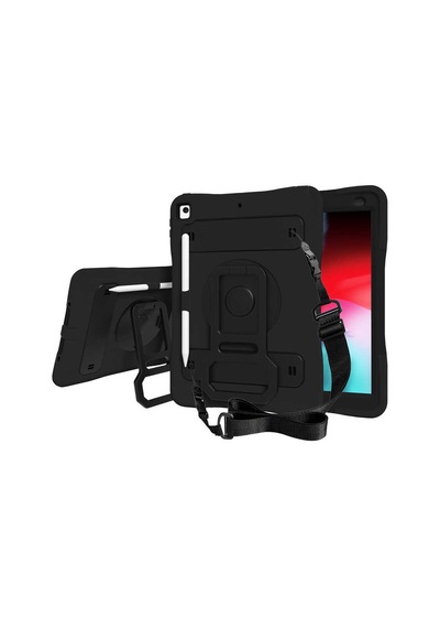Apple Uyumlu iPad 10.2 8.nesil Zore Yeni Nesil Kalem Bölmeli Defender Tablet Silikon Arka Kapak