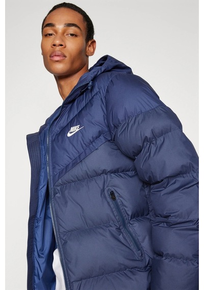 Nike Stormfit Primaloft Synthetic Fit Jacket Rahat Kalıp Kapüşonlu Mont Lacivert Lacivert