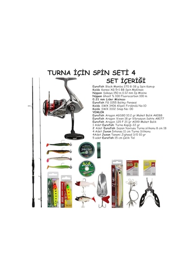 Turna Avı İçin Spin Olta Seti 4
