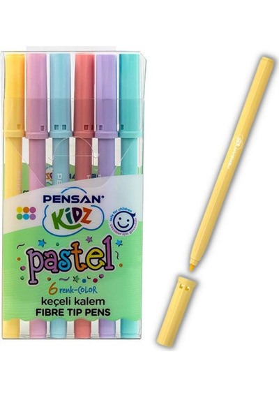 Keçeli Kalem Seti 6 Neon - 6 Pastel Ve 12 Renk Keçeli Kalem Keçeli Kalem 1 Paket