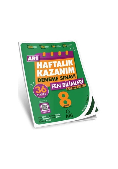 8. Sınıf Fen Bilimleri Arı Haftalık Kazanım Deneme