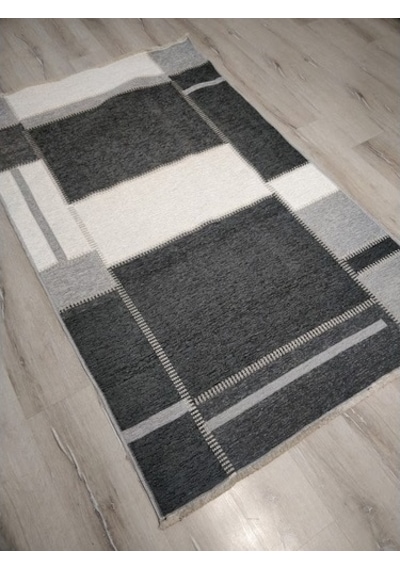 Eko Halı Noakilim Nk08 Gri Antrasit Çift Taraflı Kilim 115X180 Cm