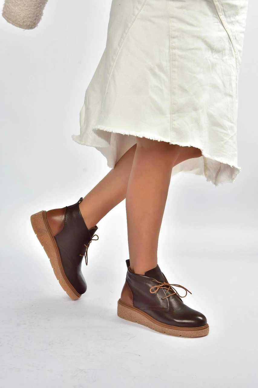 Fox Shoes V555011003 Kahverengi Hakiki Deri Comfort Ortopedik Taban Bağcıklı Kadın Bot Kahverengi-hakiki Deri Fox Shoes V555011003 Kahverengi Hakiki Deri Comfort Ortopedik Taban Bağcıklı Kadın Bot Kahverengi-hakiki Deri