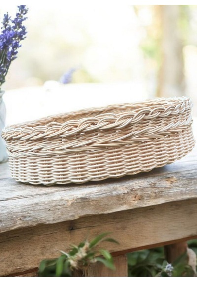 Bambu Rattan Çok Amaçlı Sepet 30cm Bej