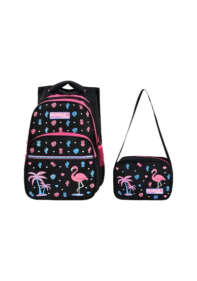 Waddell Flamingo Ilkokul Sırt Çantası Pembe - Siyah
