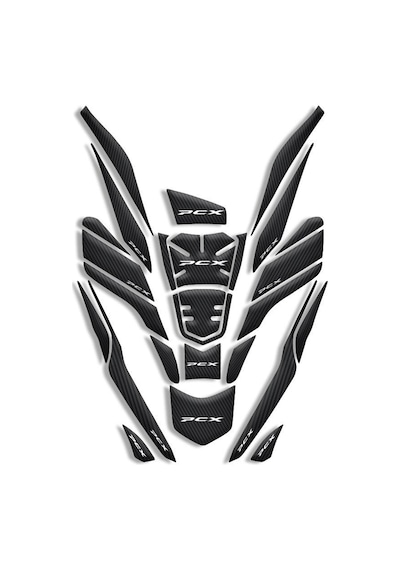 Pcx Uyumlu 26 Parça Tank Pad Full Set 2021-2024 Karbon