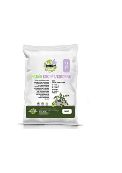 Aymen Çiçekçilik Özel Karışımlı Cocopeat Ponza Katkılı 2,5 Litre Iç Dış Mekan Bitki Yetiştirme Toprağı - Kokopit 2.5 L